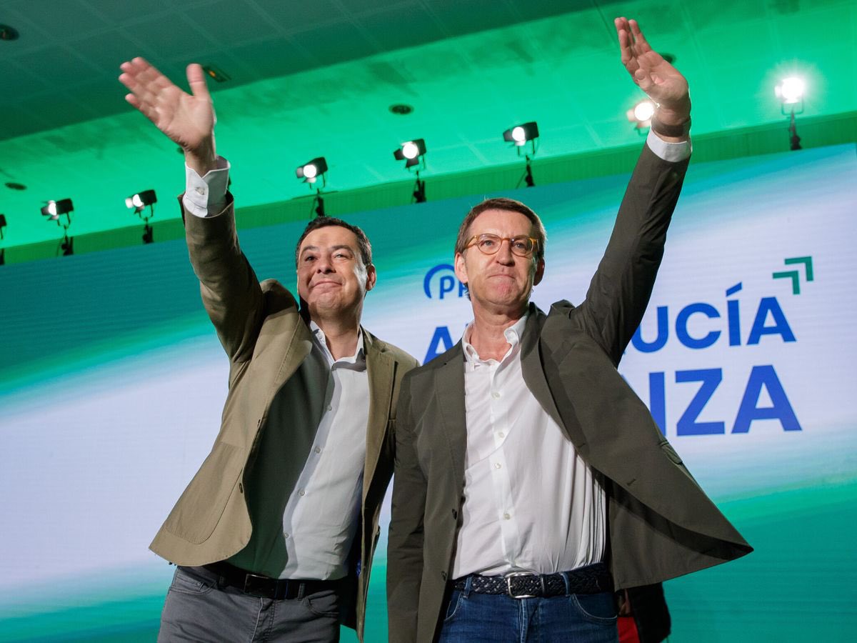 Olé por la delegación andaluza, con nuestro Presidente <a href="/JuanMa_Moreno/">Juanma Moreno</a>,apoyando a <a href="/NunezFeijoo/">Alberto Núñez Feijóo</a> para el Gobierno que España necesita

La #FuerzaDelSur además de su número es su manera de gestionar,su capacidad para hacer una política de progreso, defensora de sus señas de identidad