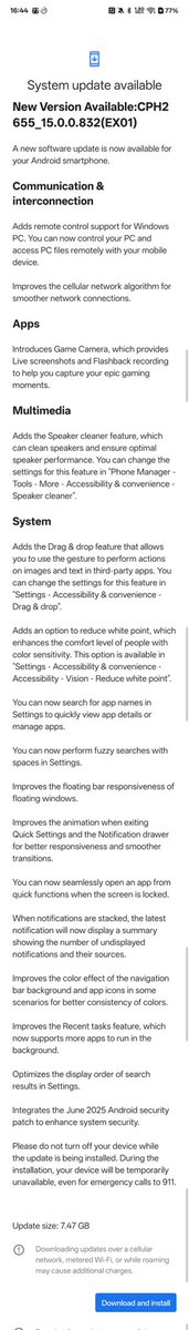 Finally got an OTA for the OP13