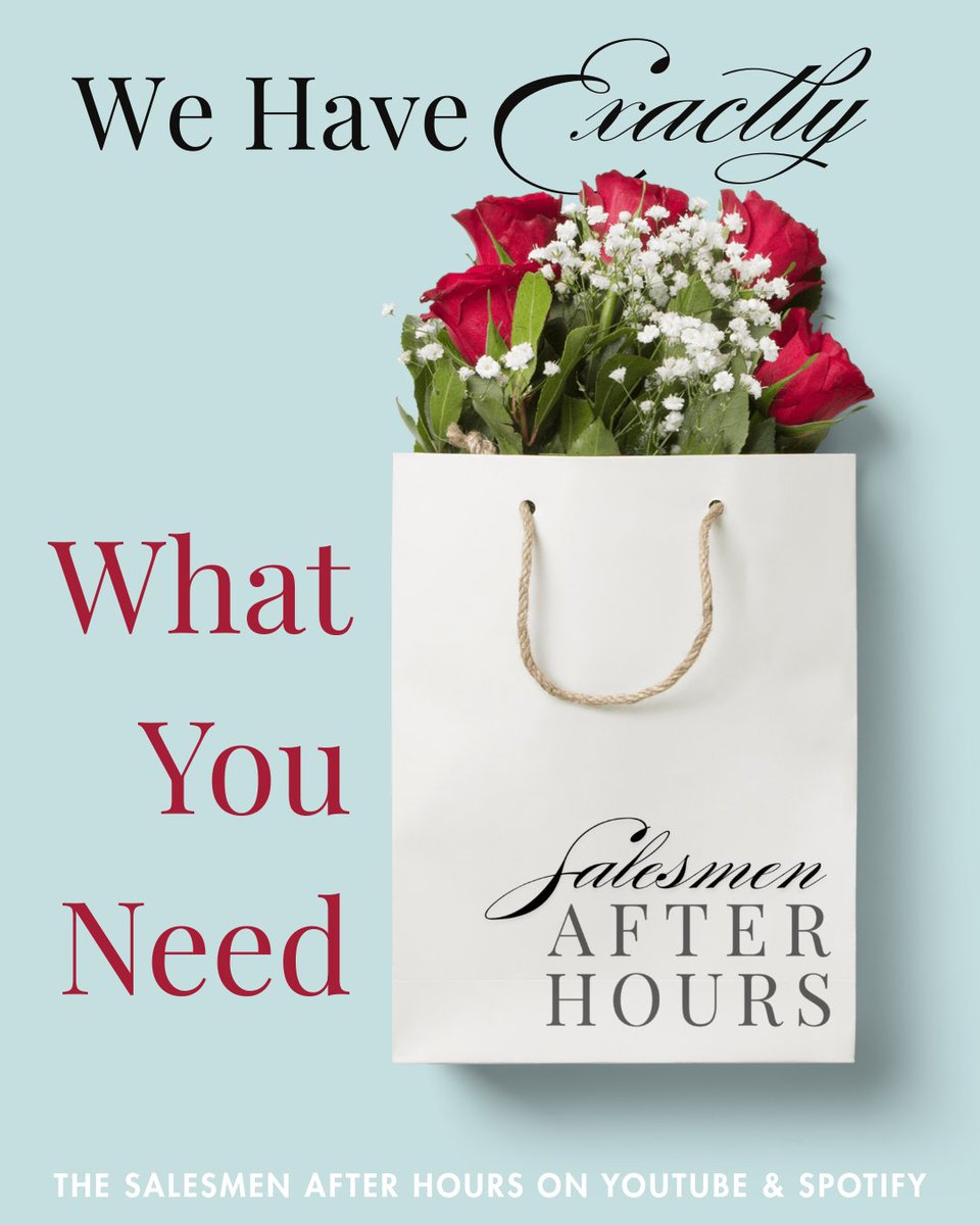 SalesAfterHours's tweet image. Episode #33 of Salesmen After Hours is out NOW on Spotify AND YouTube!! And this time...LOVE is in the air👀#podcast #comedy
open.spotify.com/episode/7eJ2cl…