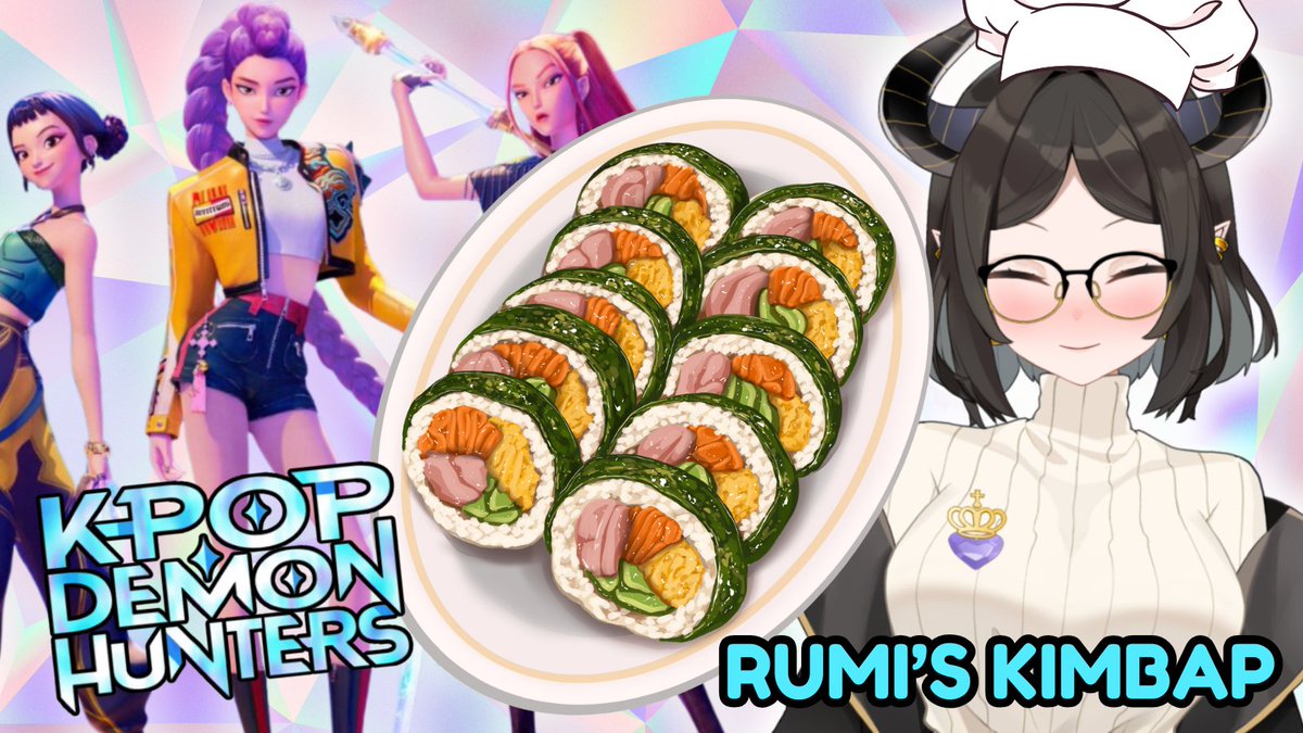 LoyallyCh's tweet photo. π΄ Today's Menu: Rumi's Kimbap (KPOP Demon Hunters) @ 3:15PM EST β¨ https://t.co/snFiA9VirE
