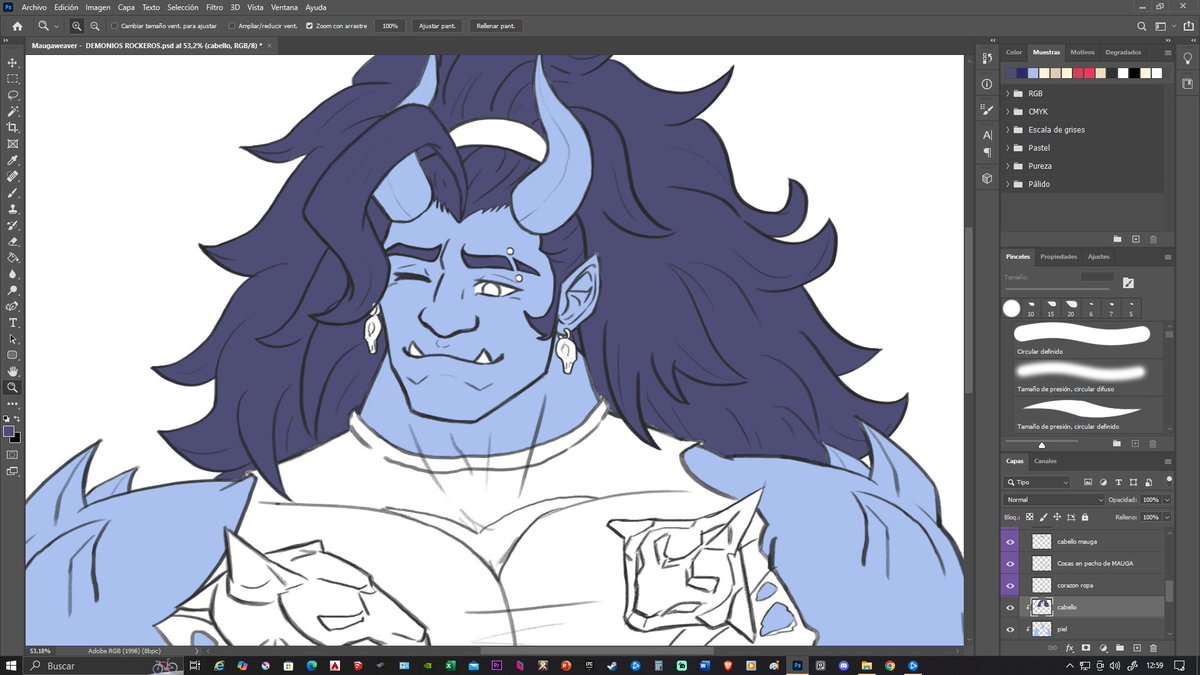 ArtZazil's tweet image. Wip ~
#mauga #overwatch #fanart