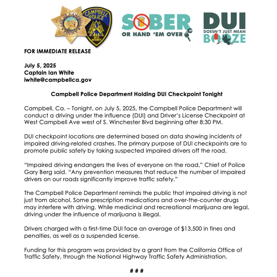 Campbell Police tweet media