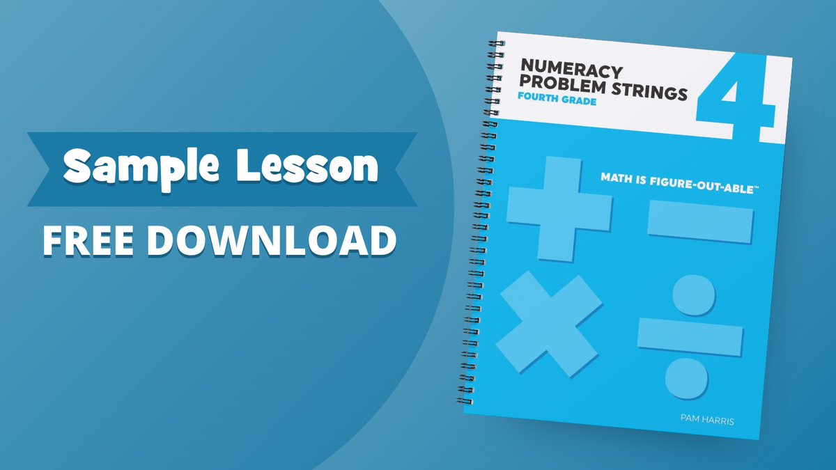 We recently launched our Numeracy Problem String books.

Every books is full of information to get you started and offer you expert teacher moves.

Check out this sample lesson from the 4th grade book: bit.ly/mifnps4

#MathIsFigureOutAble #MTBoS #ITeachMath #MathEd