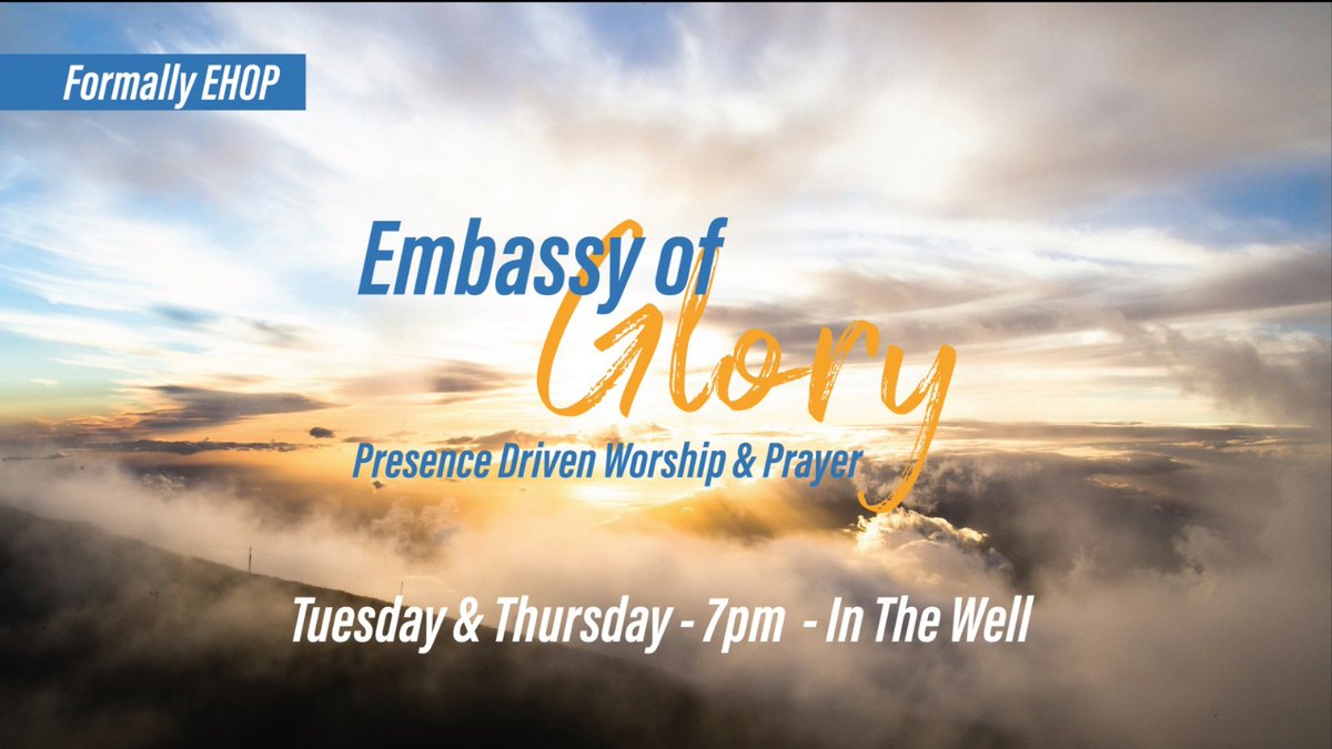 Embassy of Glory

🔥 Join us at Embassy of Glory (formerly EHOP) for powerful, presence-driven worship and prayer!

⏰ Tuesdays &amp; Thursdays at 7 PM
📍 In The Well

Visit: churchofgladtidings.com

#churchofgladtidings #california #yubacity #EmbassyOfGlory #WorshipAndPrayer