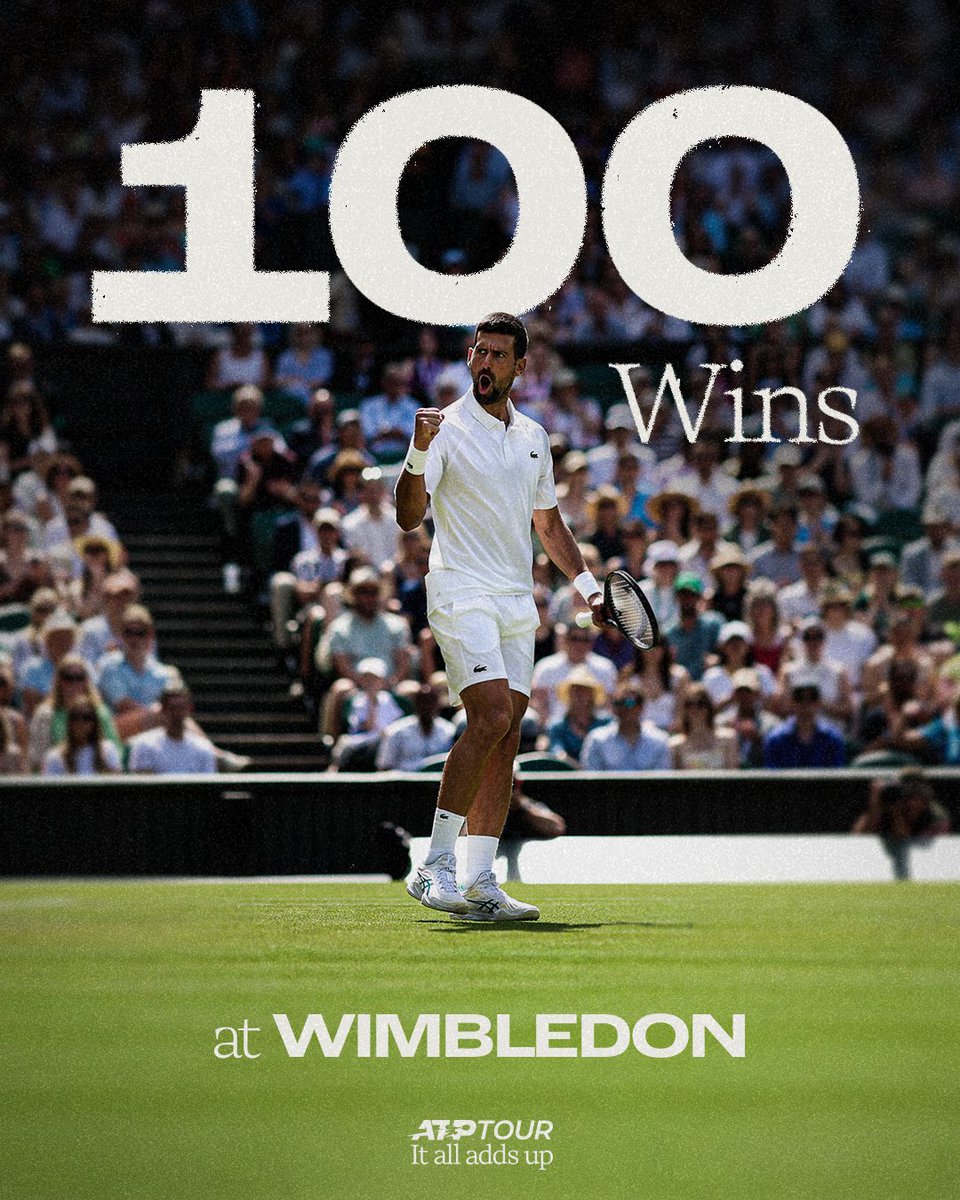 Every match has added up to this moment…

Welcome to the 💯 club at <a href="/Wimbledon/">Wimbledon</a> Novak 🔥

#ItAllAddsUp | #Wimbledon