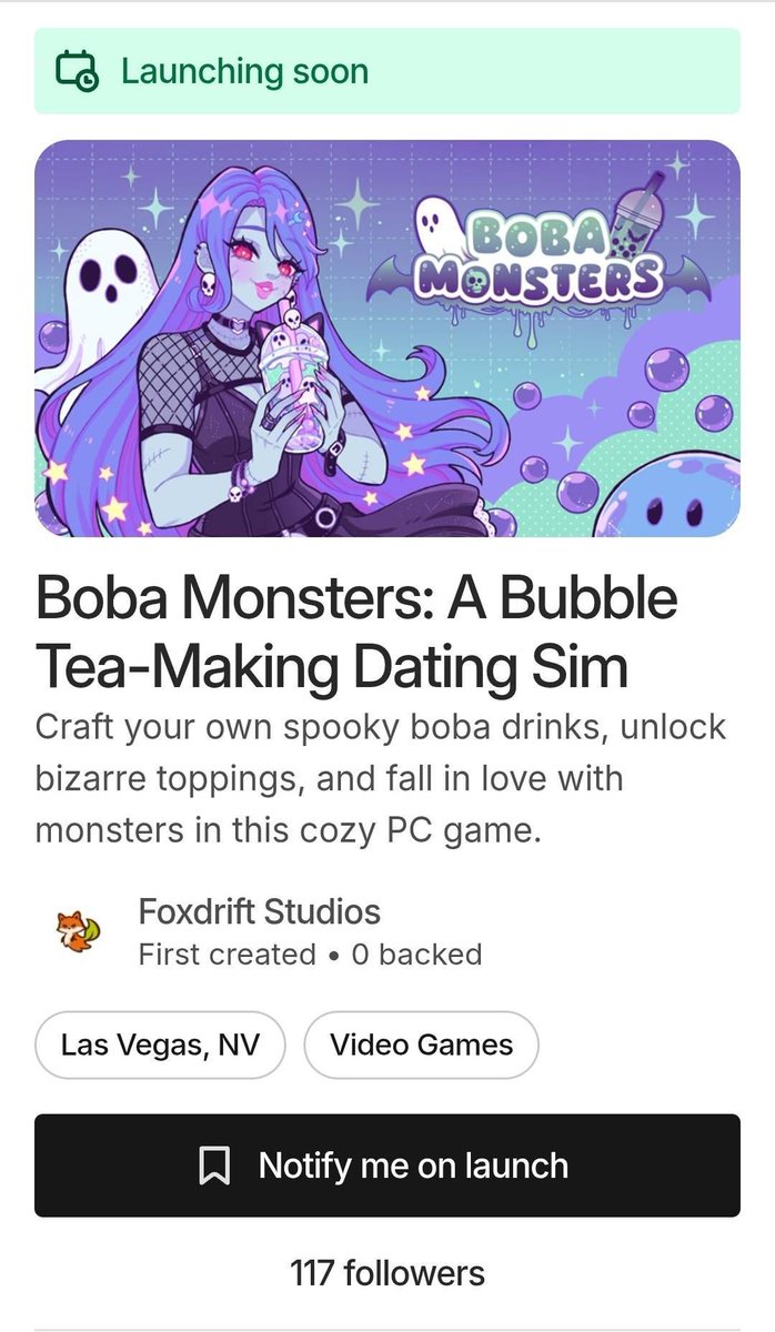 Foxdrift Studios | Wishlist Boba Monsters 👻 tweet media