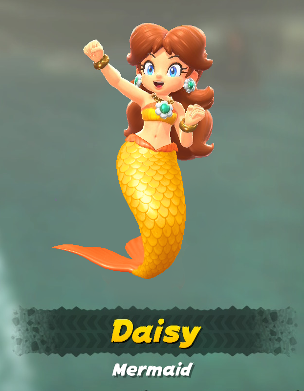 But what if Daisy were mermaid #MarioKartWorld 
(THIS IS PHOTOSHOP lol)