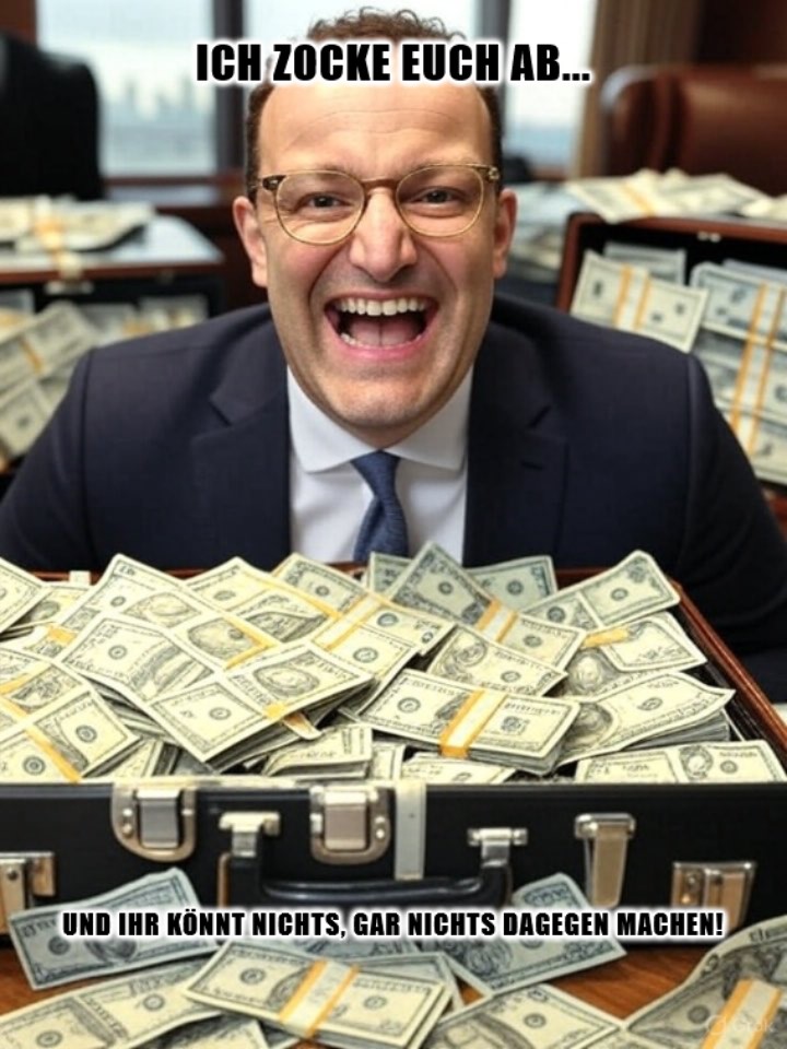 MikiGermany's tweet photo. Aus Gründen:
#Spahn #SpahnRücktritt #SpahnUntersuchungsausschuss #SpahnRuecktritt #SpahnImmunitätsaufhebung #SpahnAnklagen #CDU #CSU #SPD #Merz #Klingbeil #Weiber #Welse #Militär #Skandal #Masken #Maskendeals https://t.co/meSRgfPq3J