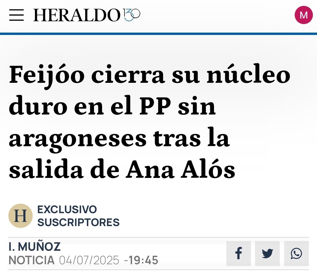 Marcel Iglesias Cuartero (@marceliglcua) on Twitter photo La sucesión de tuits de Azcón contra el <a href="/aragonpsoe/">PSOE Aragón</a> y <a href="/Pilar_Alegria/">Pilar Alegría</a> evidencia fracaso del PP de Aragón en el Congreso del PP.
Feijóo ha detectado que Azcón ambiciona su silla de Génova y ha castigado duramente al PP de Aragón. La sucesión de tuits de Azcón contra el <a href="/aragonpsoe/">PSOE Aragón</a> y <a href="/Pilar_Alegria/">Pilar Alegría</a> evidencia fracaso del PP de Aragón en el Congreso del PP.
Feijóo ha detectado que Azcón ambiciona su silla de Génova y ha castigado duramente al PP de Aragón.