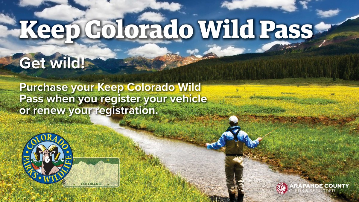 Do your part to protect #Colorado's natural beauty  (and save up to 60% on park fees) by purchasing the Keep Colorado Wild Pass when you register or renew your vehicle: bit.ly/3GIsaLt