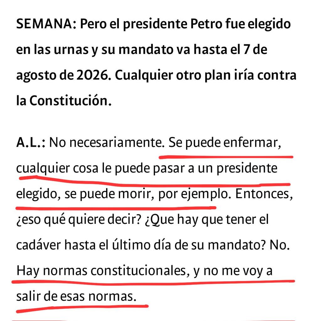 ISAZULETA's tweet photo. SEMANA golpista, sin el menor reparo, le da micrófono a una propuesta de golpe de Estado contra el presidente @petrogustavo.

Mientras tanto, los medios en Colombia han minimizado la gravedad de este hecho. De no ser por la alerta de un medio internacional, habría pasado como una anécdota más.

Peor aún: han preferido amplificar una cortina de humo y desinformación para vincular al presidente con hechos no verificados en Manta, desviando la atención de lo verdaderamente grave.

Los grandes medios de comunicación en Colombia han estado del lado del poder que conspira.