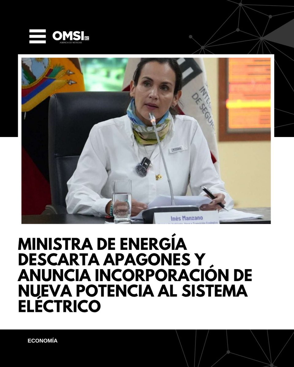 La ministra de Energía y Minas, Inés Manzano, descarta cortes de electricidad pese a salida de ocho hidroeléctricas.

Entérate: n9.cl/fgs0n2