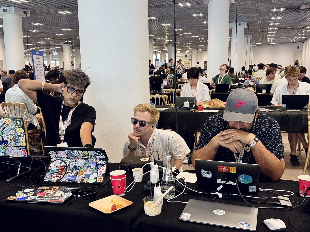 Daria Strategy 🇺🇦 (@dariastrategy) on Twitter photo Do these guys look like a team that is cooking? 🤫
<a href="/ETHGlobal/">ETHGlobal</a> <a href="/andriibondards/">Andrii Bondar</a> <a href="/jistro/">Kevin//Jistro 🧉 (💙,🧡) 🔺🌿🔬🦾</a> <a href="/jjmiranda/">JJMiranda | jjmiranda.eth | 🇵🇪 ETHCC Cannes 🇫🇷</a> Do these guys look like a team that is cooking? 🤫
<a href="/ETHGlobal/">ETHGlobal</a> <a href="/andriibondards/">Andrii Bondar</a> <a href="/jistro/">Kevin//Jistro 🧉 (💙,🧡) 🔺🌿🔬🦾</a> <a href="/jjmiranda/">JJMiranda | jjmiranda.eth | 🇵🇪 ETHCC Cannes 🇫🇷</a>