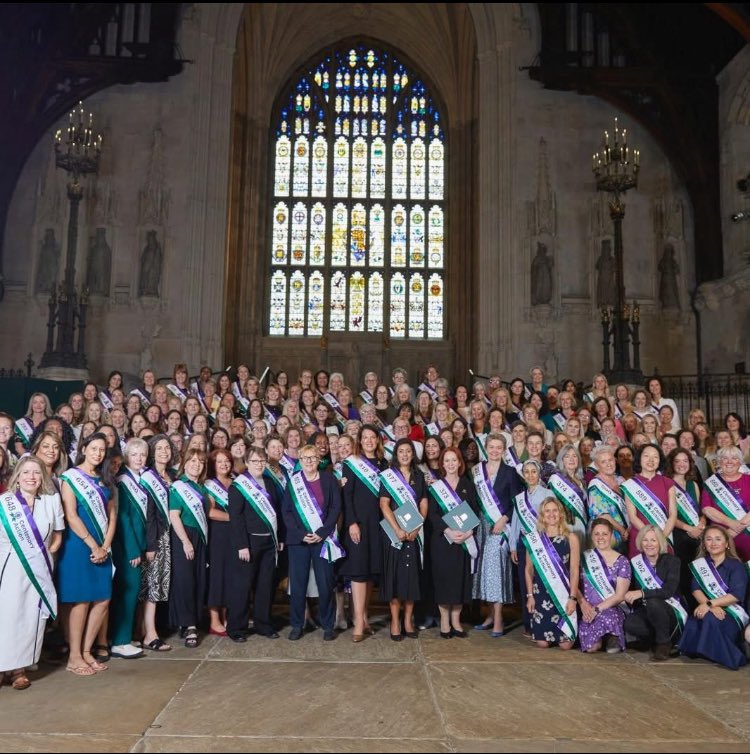 tessamunt's tweet image. It was wonderful to take part in the commemorative photocall of all women MPs, marking 97 years since women gained the right to vote on equal terms with men. Each MP received a personalised sash by @RemakeNewport, marking our place in the history of #WomenInParliament.