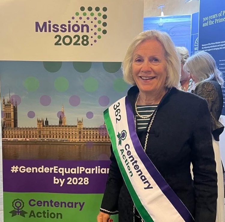tessamunt's tweet image. It was wonderful to take part in the commemorative photocall of all women MPs, marking 97 years since women gained the right to vote on equal terms with men. Each MP received a personalised sash by @RemakeNewport, marking our place in the history of #WomenInParliament.