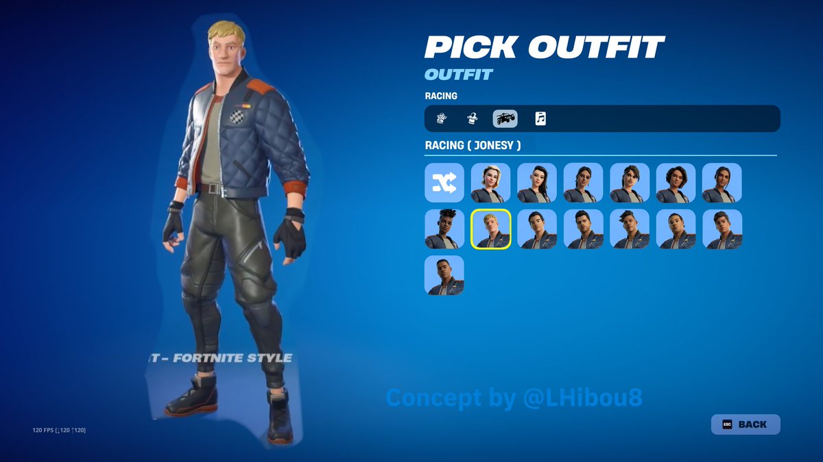 LHibou8's tweet image. Remember the exclusive Rocket Racing and Fortnite Festival defaults?
They got removed from the files in 33.10
Well how about we had them as styles, in addition of Combat and Casual ones. 
(Please share)
#FortniteConcept #Fortnite #FortniteArt #FortniteSuper