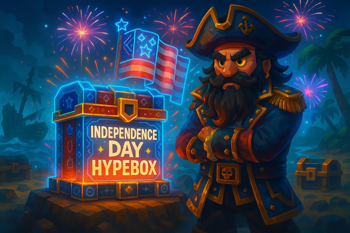 The Independence Day Hypebox has just released on Factions: Pirate! Grab yours whilst it's here! 🥳

To celebrate, we'll be giving away:
🇺🇸 6x Independence Day Hypebox
🇺🇸 3x Independence Day Hypebox
🪙 3,500x Gold 

Follow us, Retweet, and Like to enter! 🦅