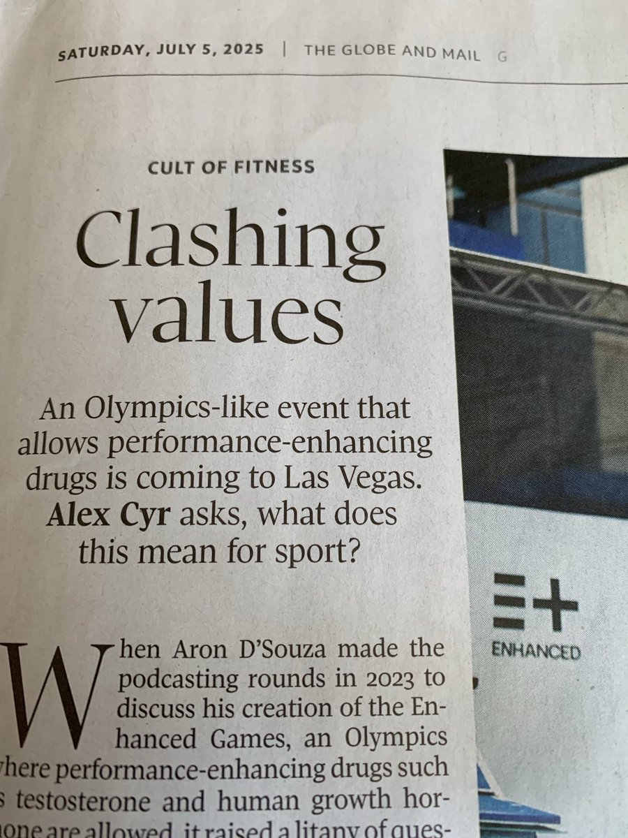 ⁦<a href="/Cyresy_10/">Alex Cyr</a>⁩ Alex Cyr sets the stage for the ‘enhanced games’, where drug use is revered. Controversial. And, of course, coming to Las Vegas—sin city after all—and promoted by one Donald Trump. The proposed motto could be: “If you can’t cheat, don’t play.”