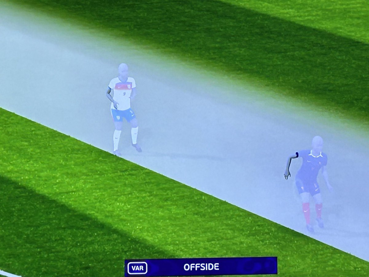 Here we go.

Good old #VAR strikes again, along with the bs laws of football. Offside apparently. Making celebrations hollow and meaningless. 

Yes I want England to win. But this is just not how football should be. I’ve been consistent on that from the off. 

#EngvFra. #Euro2025
