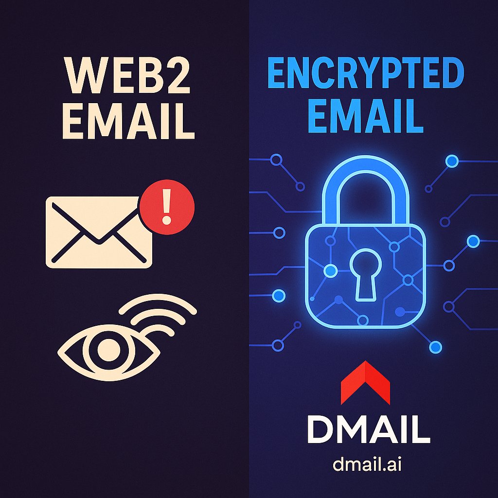 KobbaDennis's tweet image. Web2 email gives you spam and surveillance.
Dmail gives you encryption and control. 🔐
@Dmailofficial
Why settle for inbox anxiety when you can own your privacy?

✅ Wallet-based
✅ Decentralized
✅ 100% yours

🌐 dmail.ai
#DMAIL #Web3Mail #InboxUpgrade