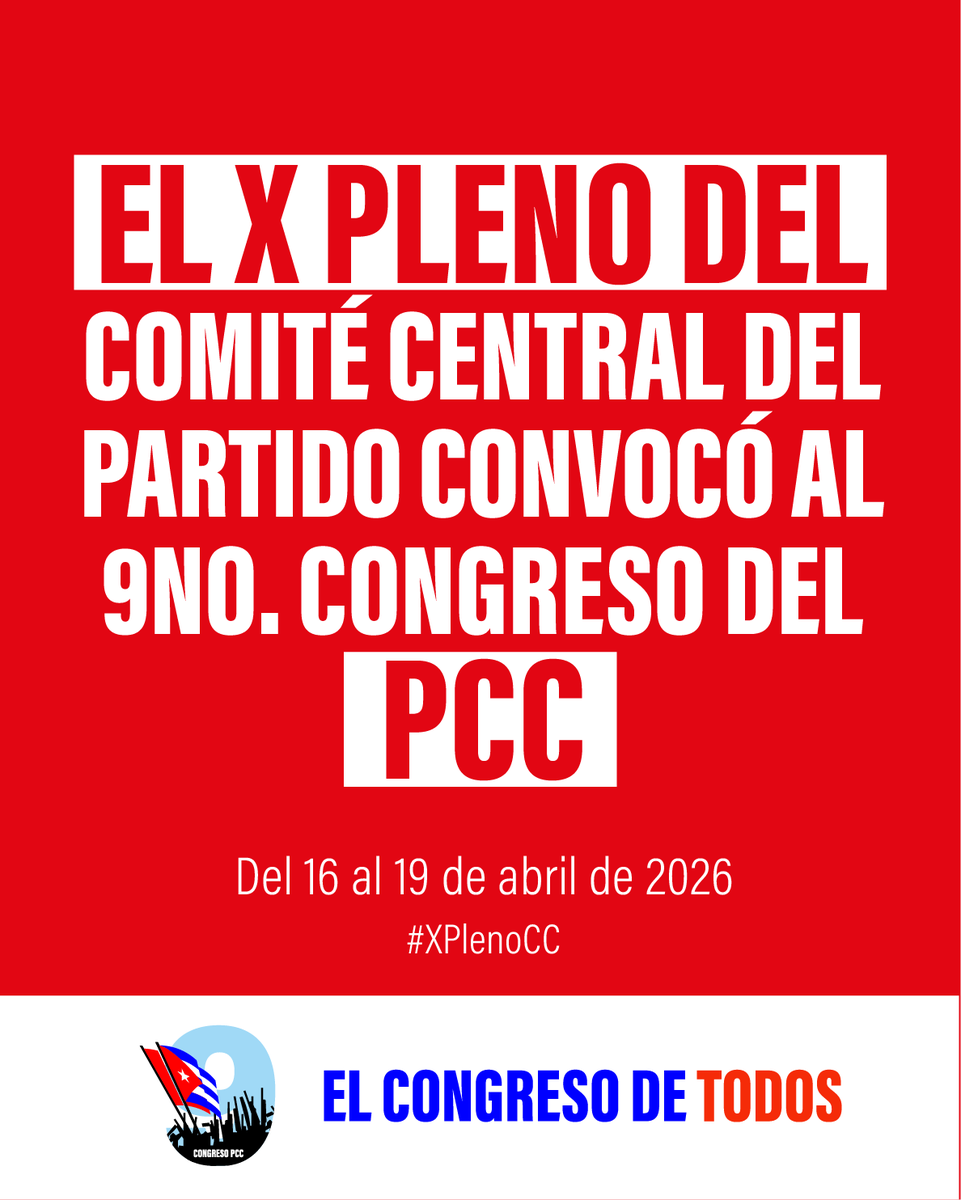 Manuel Marrero Cruz (@mmarrerocruz) on Twitter photo El 9no. Congreso del <a href="/PartidoPCC/">Partido Comunista de Cuba</a>, que celebraremos en el año del centenario de #FidelPorSiempre, continuará centrando su atención en la búsqueda de soluciones a la situación económica que enfrentamos, a partir del camino trazado en el Programa de Gobierno. El 9no. Congreso del <a href="/PartidoPCC/">Partido Comunista de Cuba</a>, que celebraremos en el año del centenario de #FidelPorSiempre, continuará centrando su atención en la búsqueda de soluciones a la situación económica que enfrentamos, a partir del camino trazado en el Programa de Gobierno.