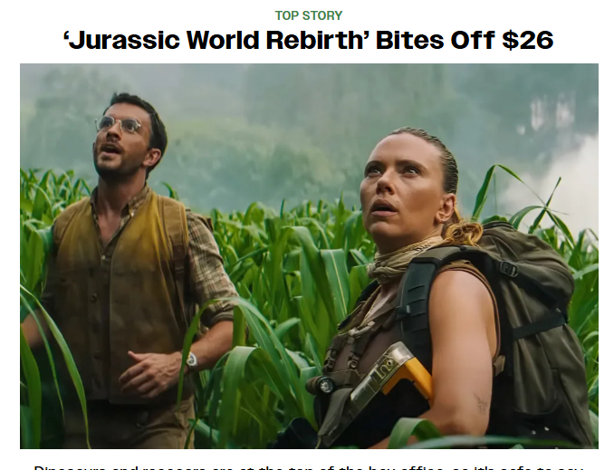 I knew people were tired of the Jurassic Park reboots but this is pretty brutal