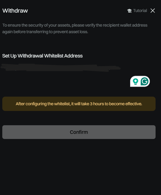 Wikishoppingxyz's tweet photo. @gmgnai Hi there, I want to change the whitelisted  Withdrawal Address I set up before .. i can't

See 👇 the option to change is grayed out. Kindly DM me to look into this https://t.co/sFqEopBxcE
