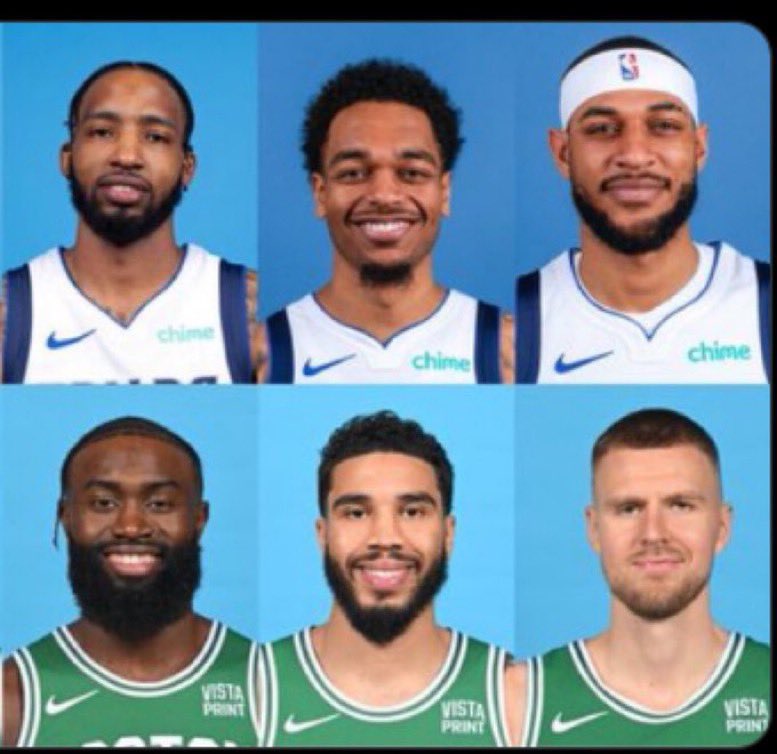 CelticsUnite18's tweet photo. People really saw these matchups and said “Mavs in 6” 😭 https://t.co/DEikNDydD3