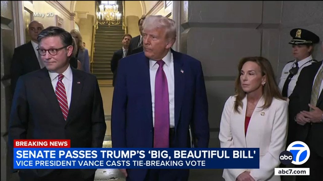 Budgetdog_'s tweet photo. 🚨 BREAKING 🚨

Trump's "Big Beautiful Bill" passes Senate.

$3.3 TRILLION will change hands.

Here's what the 900+ pages mean for your money: https://t.co/wSYNeAGprQ