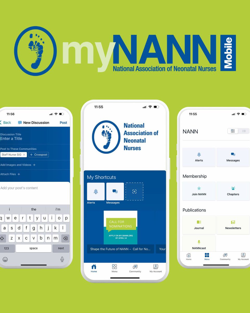 NeonatalNurses's tweet image. Need a clinical update or looking for the latest resources? With myNANN Mobile, you can dive into everything you need right from your phone.
Stay current, stay connected, and keep growing with myNANN Mobile.
iOS: bit.ly/43AJcp8
Android: bit.ly/3FF44DD
