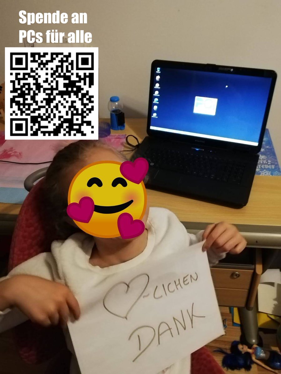 "PCs für alle" setzt sich für nachhaltige Computerverwendung und Bildung ein. Wir brauchen jetzt eure finanzielle Unterstützung, um weiterhelfen zu können:
Kontoinhaber: PCs für alle
IBAN: AT75 2011 1842 7340 8500
Oder spendet via PayPal! QR-Code im Bild