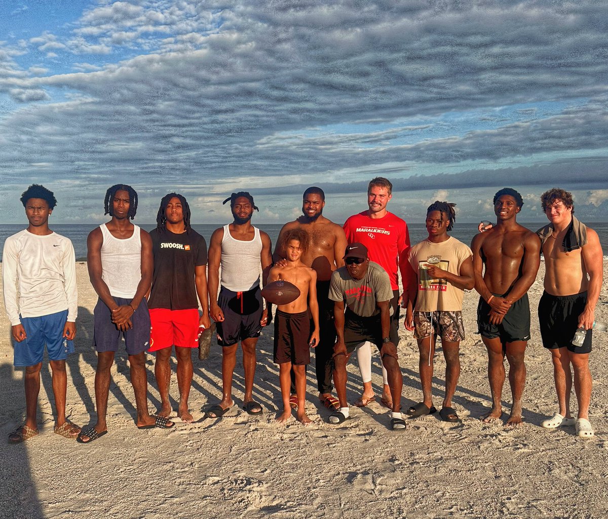 6am Beach session with the fellas… We got better today…. GOD is GOOD