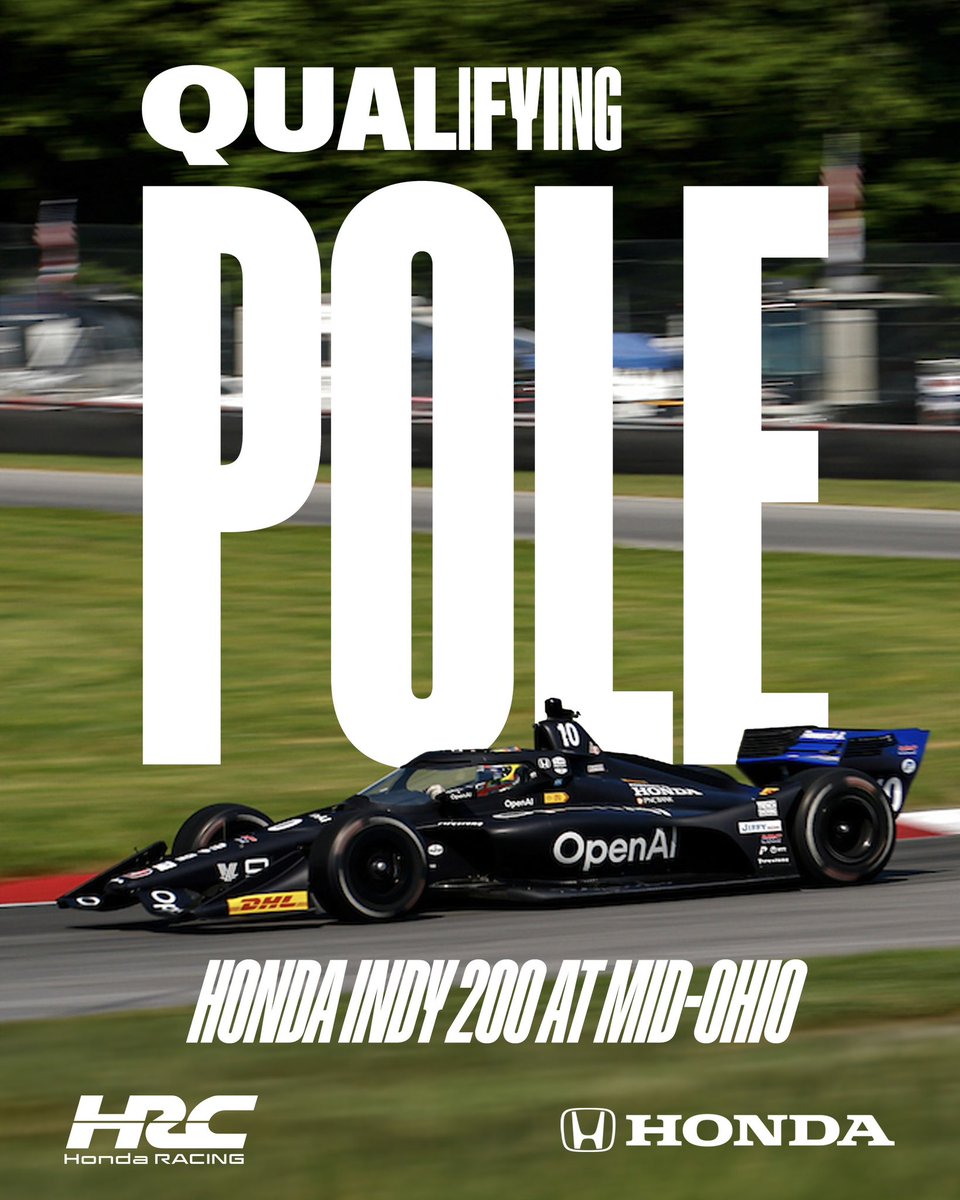Honda Racing US (@hondaracing_us) on Twitter photo POLE AT MID-OHIO ๐
<a href="/AlexPalou/">Alex Palou Montalbo</a> secures the P1 starting spot for tomorrow's Honda Indy 200 at Mid-Ohio! POLE AT MID-OHIO ๐
<a href="/AlexPalou/">Alex Palou Montalbo</a> secures the P1 starting spot for tomorrow's Honda Indy 200 at Mid-Ohio!