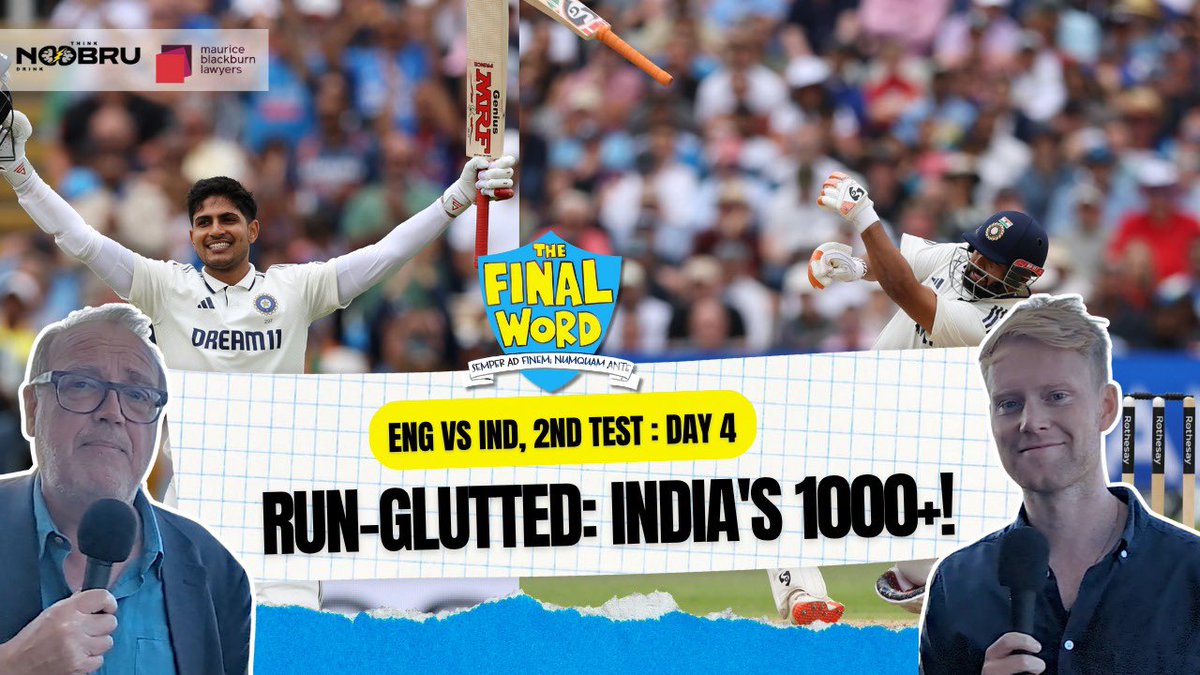 The Final Word (@final_word_pod) on Twitter photo #ENGvsIND | India keep piling on the runsāShubman Gill hits his third ton in four innings, Rishabh Pant loses his bat, and Zak Crawley does his thing.
<a href="/norcrosscricket/">daniel norcross</a> & <a href="/cameronponsonby/">Cameron Ponsonby</a> on the mic. Daily pod out now!
šļøListen in: pod.fo/e/2f6572 #ENGvsIND | India keep piling on the runsāShubman Gill hits his third ton in four innings, Rishabh Pant loses his bat, and Zak Crawley does his thing.
<a href="/norcrosscricket/">daniel norcross</a> & <a href="/cameronponsonby/">Cameron Ponsonby</a> on the mic. Daily pod out now!
šļøListen in: pod.fo/e/2f6572