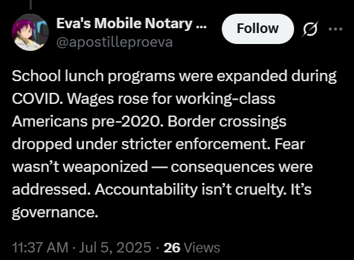 .<a href="/apostilleproeva/">Eva's Mobile Notary & Apostille</a>  Nice try, Eva! You are either misinformed or spewing disinformation here. Let’s set the record straight because either you forgot 2020 or you’re hoping we did. But we remember. We remember the jobs lost, the bodies stacked, the small businesses shuttered while
