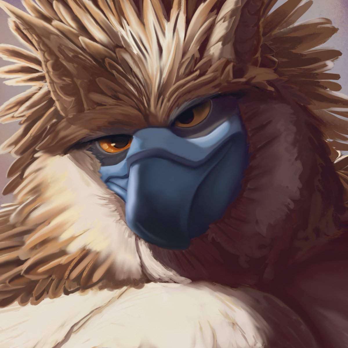 Love that face. Random painting I made of my eagle character—Triton