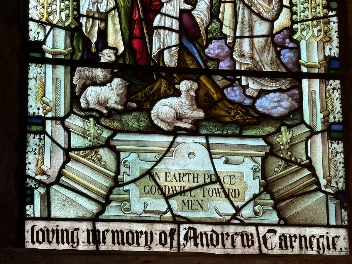 AlastairBruce_'s tweet image. Andrew Carnegie’s stained glass windows in Dornoch Cathedral, remembering Scottish American steel baron of #Pittsburg, who built Skibo Castle, as his haven here