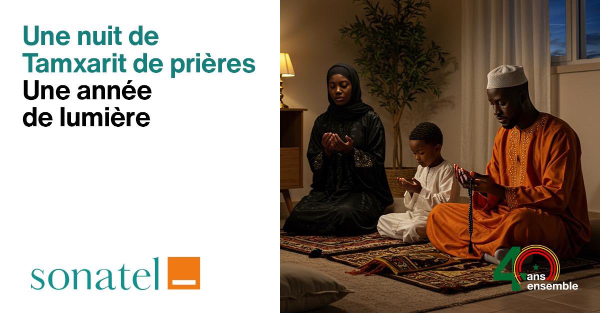 Bonne Tamxarit à vous, à vos familles et proches.
Que cette nuit nous inspire la paix, la solidarité et la sagesse.

#Sonatel40ans