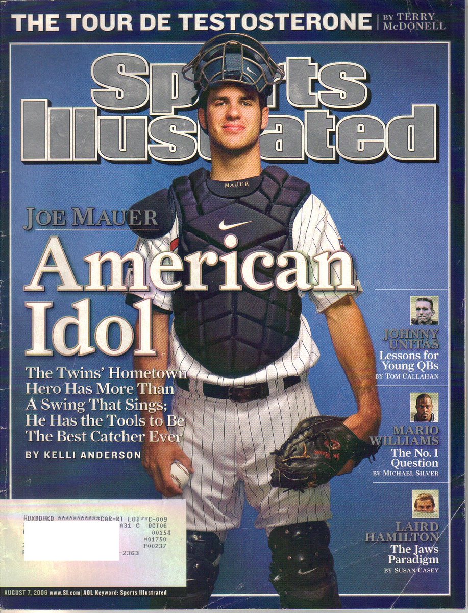 Joe Mauer was batting .391 on this date in 2006.