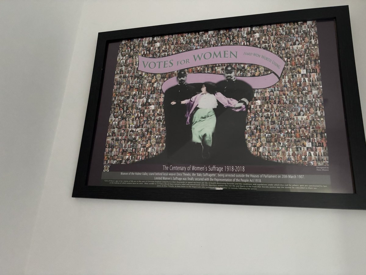 Here’s my friend Ross Moore’s brilliant design and art work depicting Dora and women of Colne Valley ( including me)