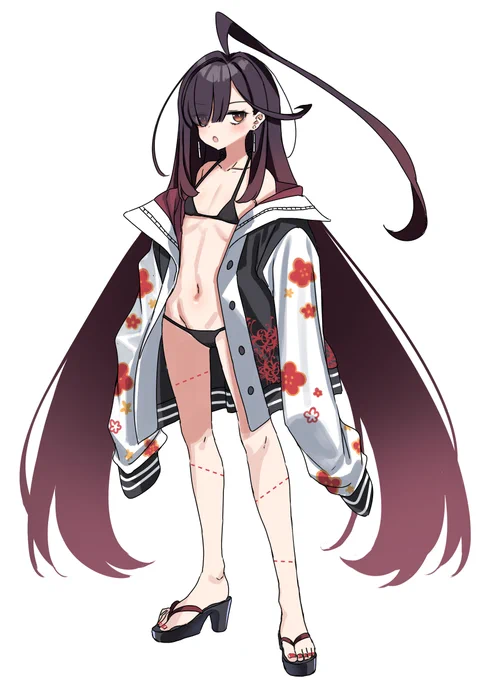 意識して棒のように細く描くでようやく大体普通くらいになる。もうだめ