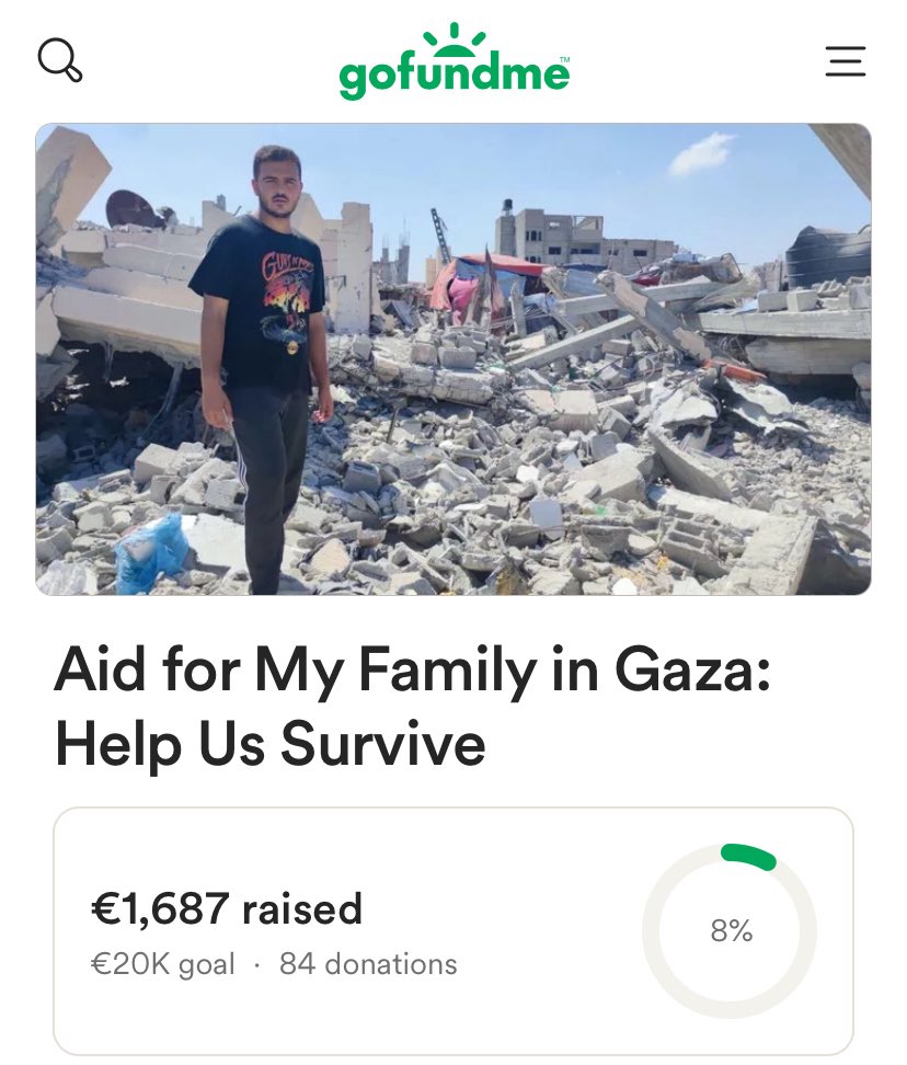 MohAteff's tweet image. Yesterday my best friend got shot and killed by a sniper trying to get the so called American humanitarian aid next to me and I miraculously survived
All of this because we want to feed our families, please save my life and donate so I can buy food
gofund.me/4326913d