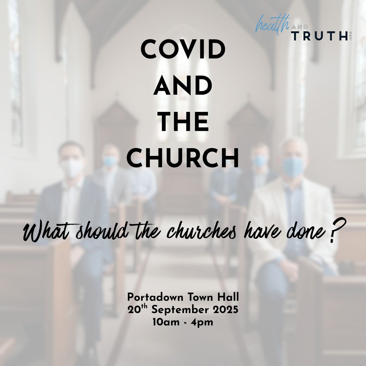 HealthandTruth's tweet image. We are excited to announce our third conference dealing with the subject, 'Covid and the Church: What Should the Churches have done?'
The speakers will include @ClareCraigPath , Pastor @jwn1012 , Dr. Liz Evans from @ukmfa1 & Jonathan Weissman from @AllTheRisks
This will take…