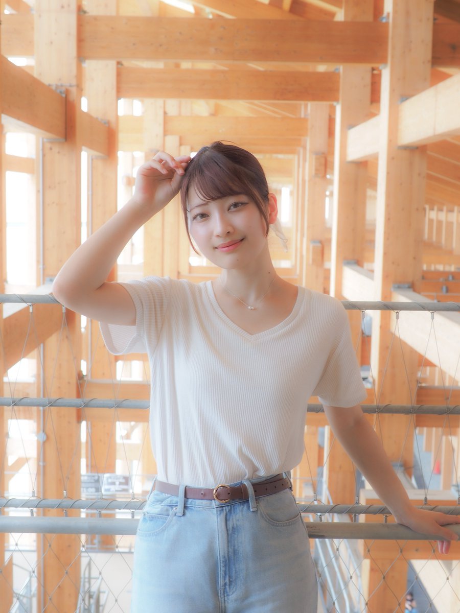 kainokumaneko's tweet photo. おはよう☀の1枚。

#やっぱり舞音しか勝たん
#関西万博
#大屋根リング

湯浅舞音さん@mainey_official 

＊掲載許可頂きました。 https://t.co/dWMabdBJMz