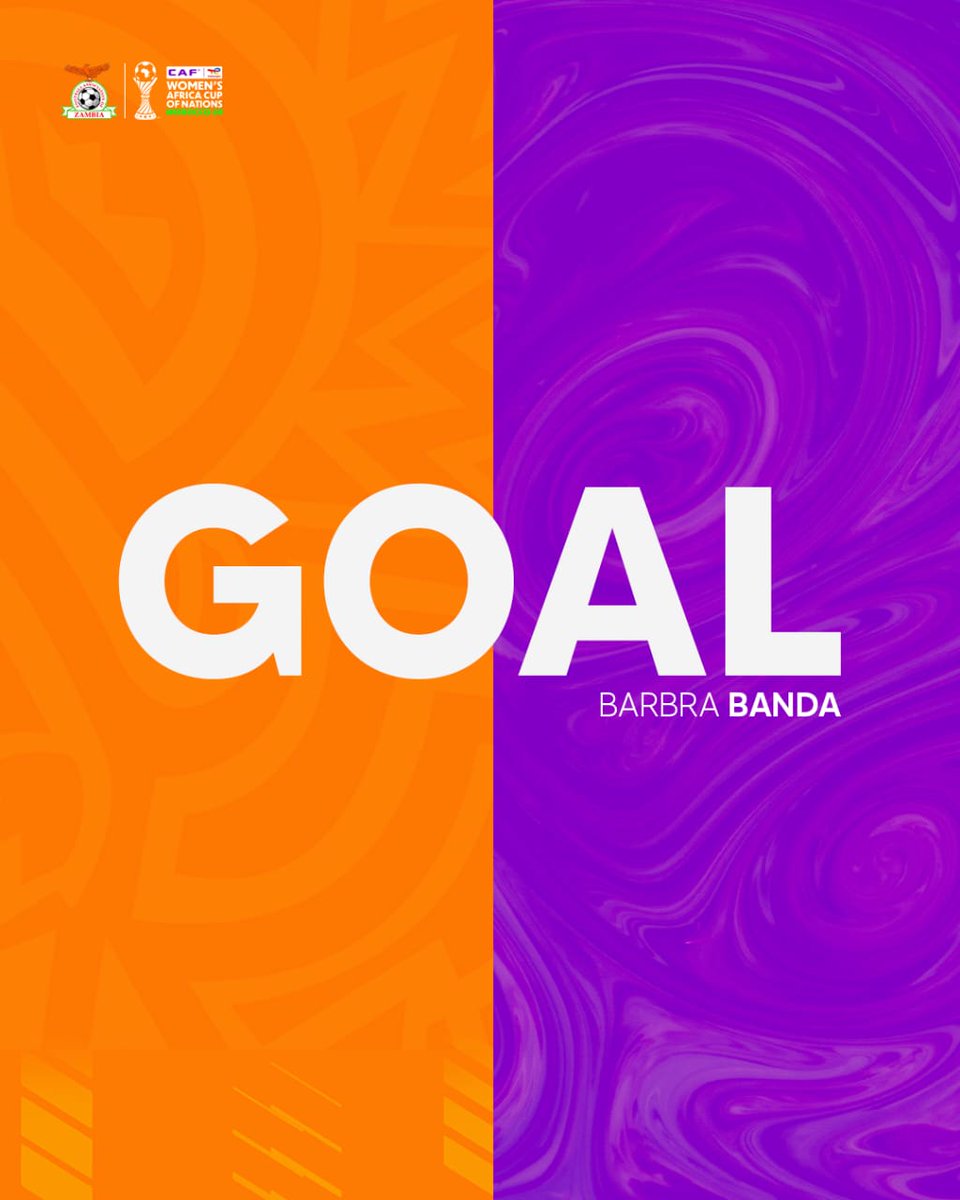 #TotalEnergiesWAFCON2024

2' GOAL ALERT! Morocco 0-1 Zambia

Barbra Banda fires the Copper Queens inside two minutes!