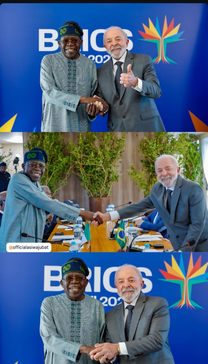 President of Brazil, H.E Luiz Inácio Lula da Silva received President Bola Ahmed Tinubu at the Army History Museum and Copacabana Fort in Rio De Janeiro ahead of Tomorrow's 17th Brics Summit