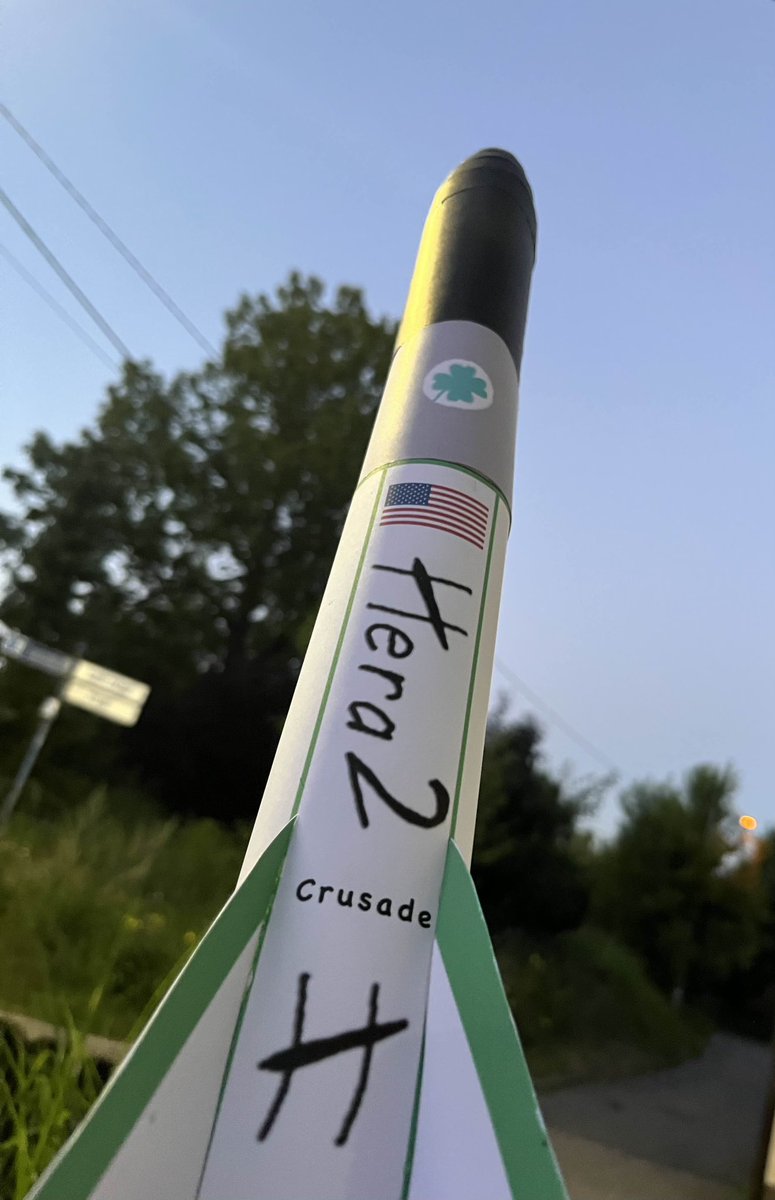 Mythostch's tweet image. You can now print and build your very own Hera 2 rocket thanks to @Shockwave130524! This paper model is based on our most recent booster, Crusade. Download yours here:
cdn.discordapp.com/attachments/13…