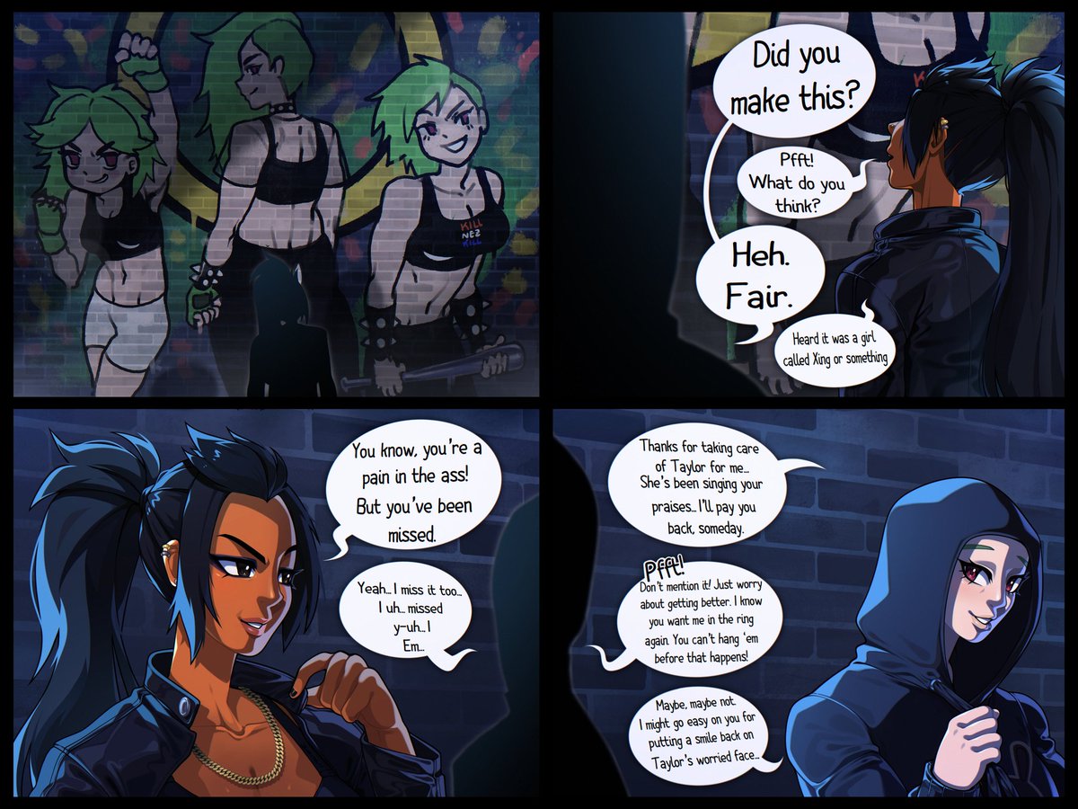 NL3 (@notlord3gan) on Twitter photo Nerezza was free from the hospital but was forced into retirement, being told to never fight again.
It was hard to adjust to change, so she would walk the streets alone at night.... Where she met an old enemy.
Le artist: <a href="/zuruppi180/">Zuruppi does art (N/SFW)πΈ</a>
Jade is owned by: deviantart.com/afterhoursclub Nerezza was free from the hospital but was forced into retirement, being told to never fight again.
It was hard to adjust to change, so she would walk the streets alone at night.... Where she met an old enemy.
Le artist: <a href="/zuruppi180/">Zuruppi does art (N/SFW)πΈ</a>
Jade is owned by: deviantart.com/afterhoursclub