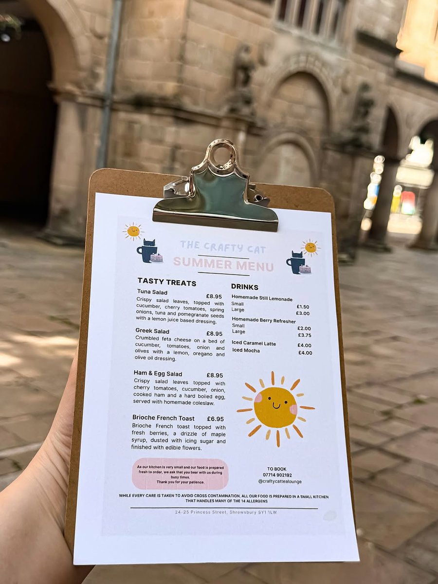 OriginalShrews's tweet image. For today’s first Indie Week spotlight, we’re letting our sweet tooth lead the way.
Tucked away in the heart of #Shrewsbury, The Crafty Cat Tea Lounge has everything you’d want from a proper cream tea: homemade bakes, vintage china, and a cosy, welcoming atmosphere 🫖🍰