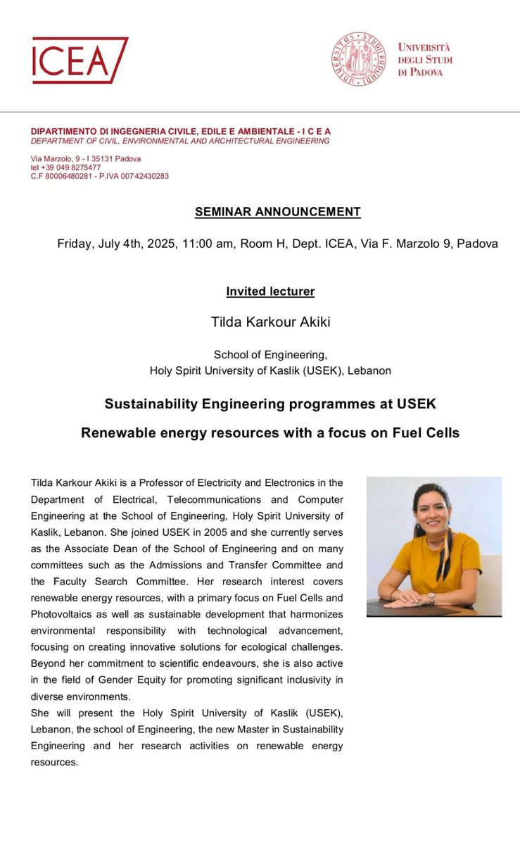 stefano campanaro (@campanarostef) on Twitter photo Glad to welcome Tilda Karkour Akiki from the Holy Spirit University of Kaslik, Lebanon, visiting our research group <a href="/DiBio_UniPD/">Department of Biology β University of Padova</a> <a href="/LauraTreu/">Laura Treu</a> - #renewable #energy #resources #fuel #cells Glad to welcome Tilda Karkour Akiki from the Holy Spirit University of Kaslik, Lebanon, visiting our research group <a href="/DiBio_UniPD/">Department of Biology β University of Padova</a> <a href="/LauraTreu/">Laura Treu</a> - #renewable #energy #resources #fuel #cells